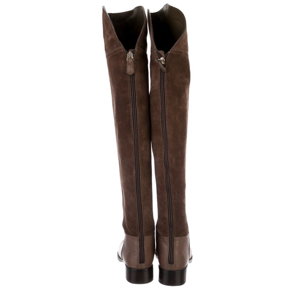 Tory Burch Brown Suede Knee-High Boots - Picture 4 of 5